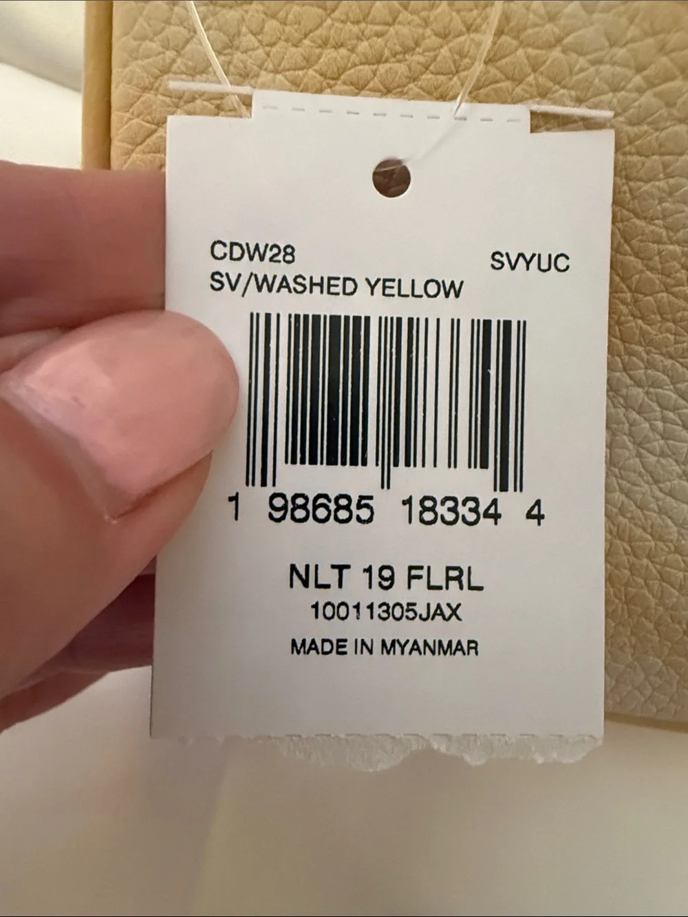 💛Coach NWT Washed Yellow Nolita 19 with Floral Print/Bow Strap/ Silver Hardware